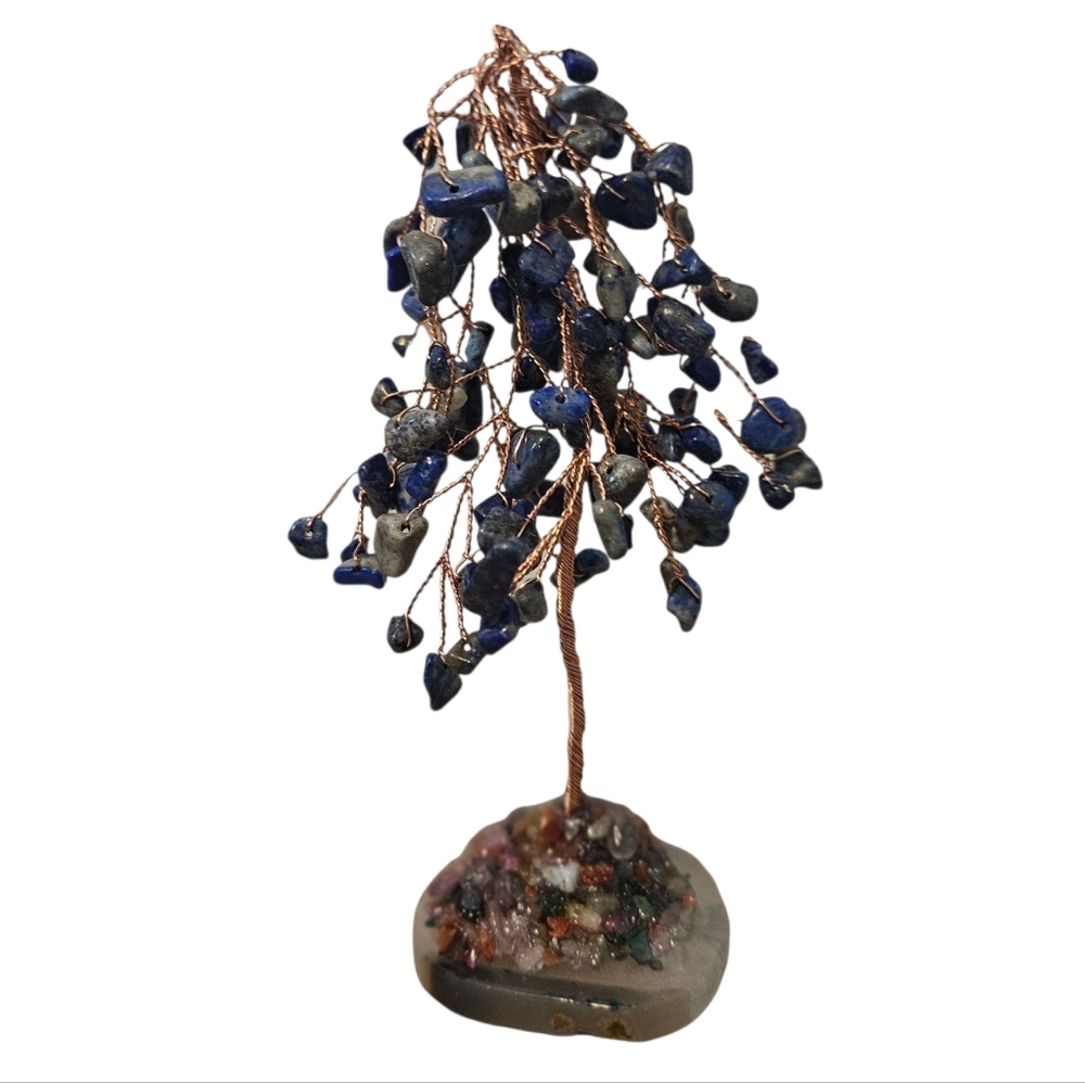 Blue Lapis Lazuli Crystal Willow Tree